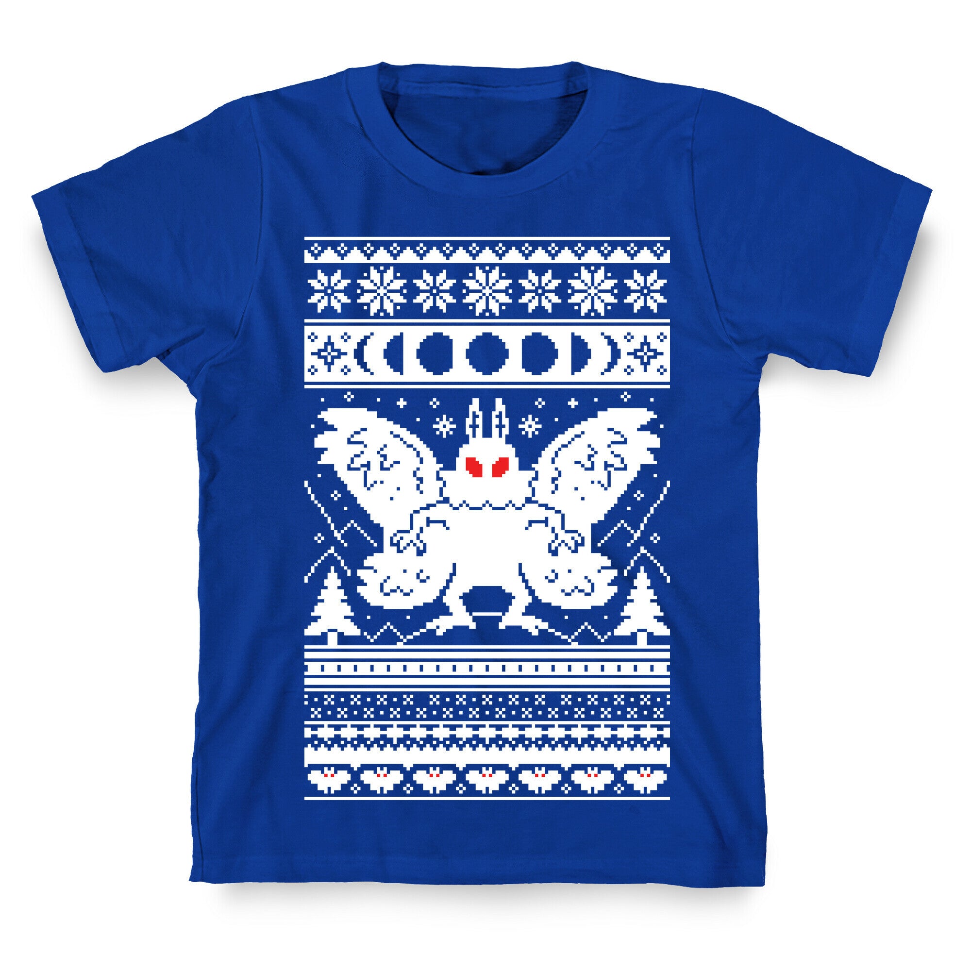 Mothman Ugly Sweater Pattern T-Shirt